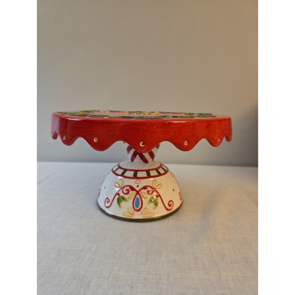 Cypress Home Ceramic Cake Stand Holiday Trimmings